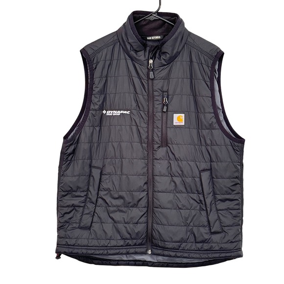 Carhartt Mens Black Rain Defender Insulated Vest Relaxed Fit Size Large Gorpcore - Picture 1 of 16